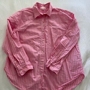 Oversized Pink Striped Shirt